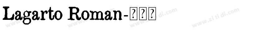 Lagarto Roman字体转换